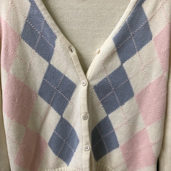 Argyle sweater cardigan - Picture 2 of 5
